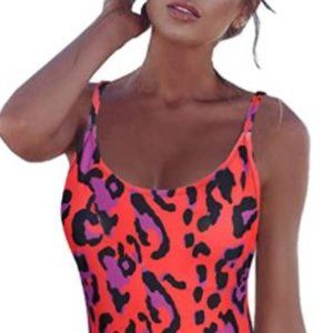 New Adreamly Leopard Print One Piece Size L